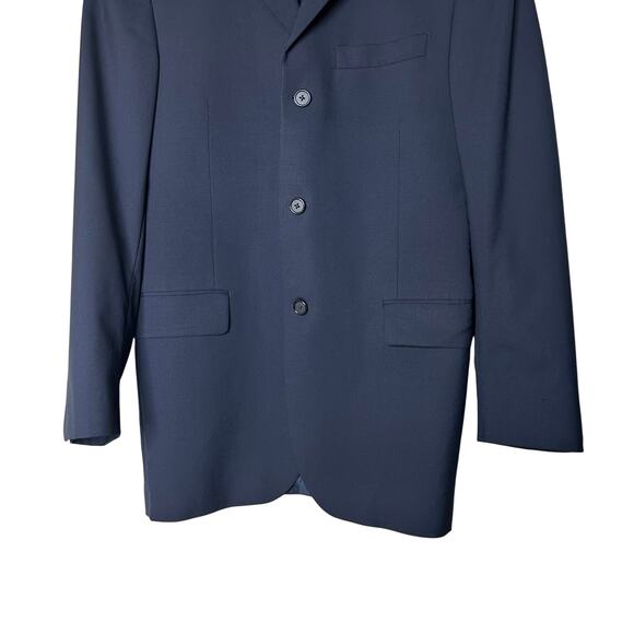 Burberry London Suit Coat Blazer Navy Size 38R 100% Worsted Wool Union Made USA - Picture 4 of 8